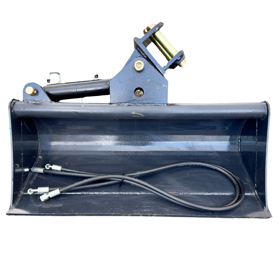 Mini Excavator Tilting Mud Bucket - 45 degree hydraulic tilt