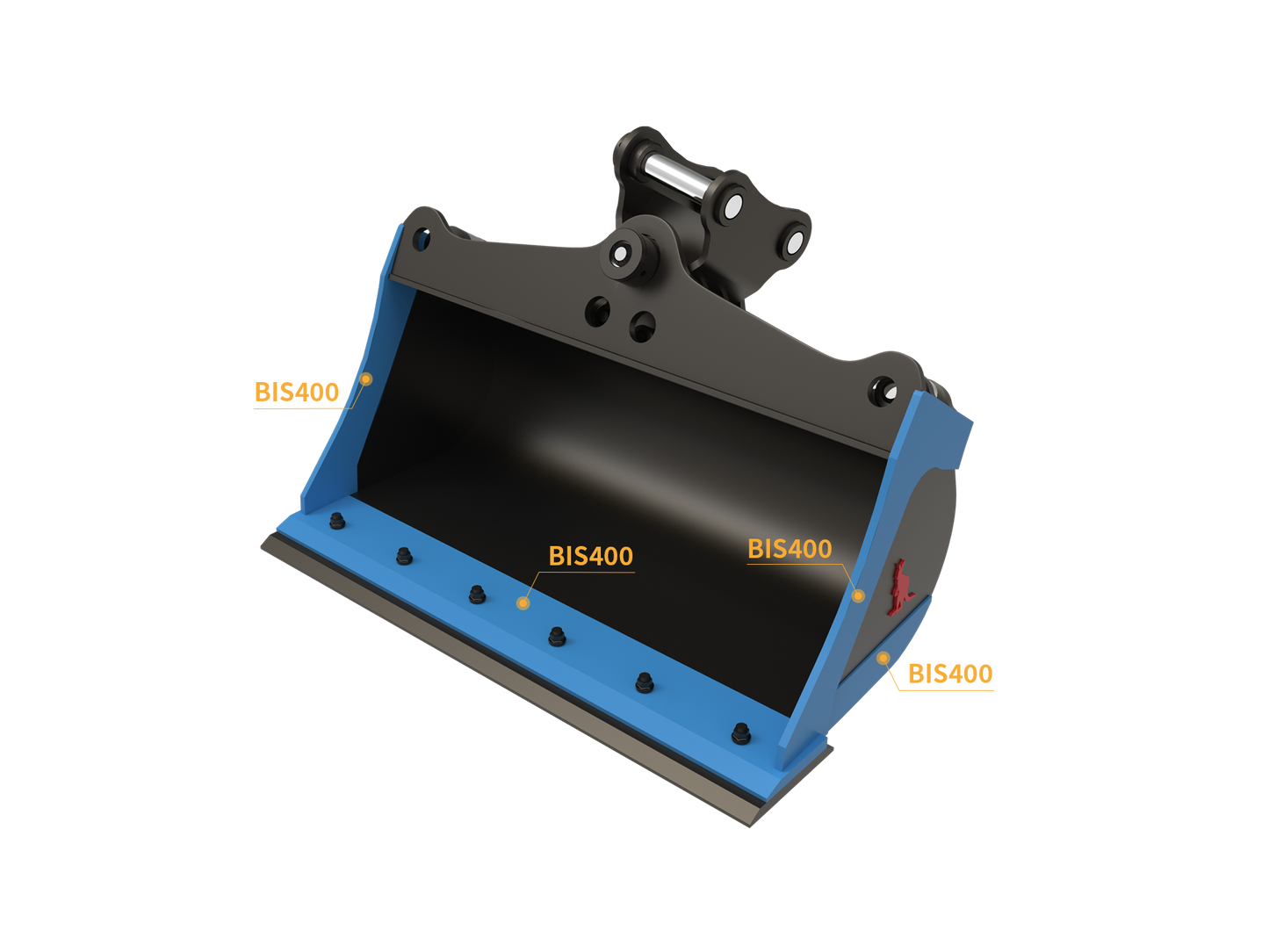 Roo Attachments 1000mm hydraulic tilting mud bucket for 1.5t-1.8t mini excavators, additional view