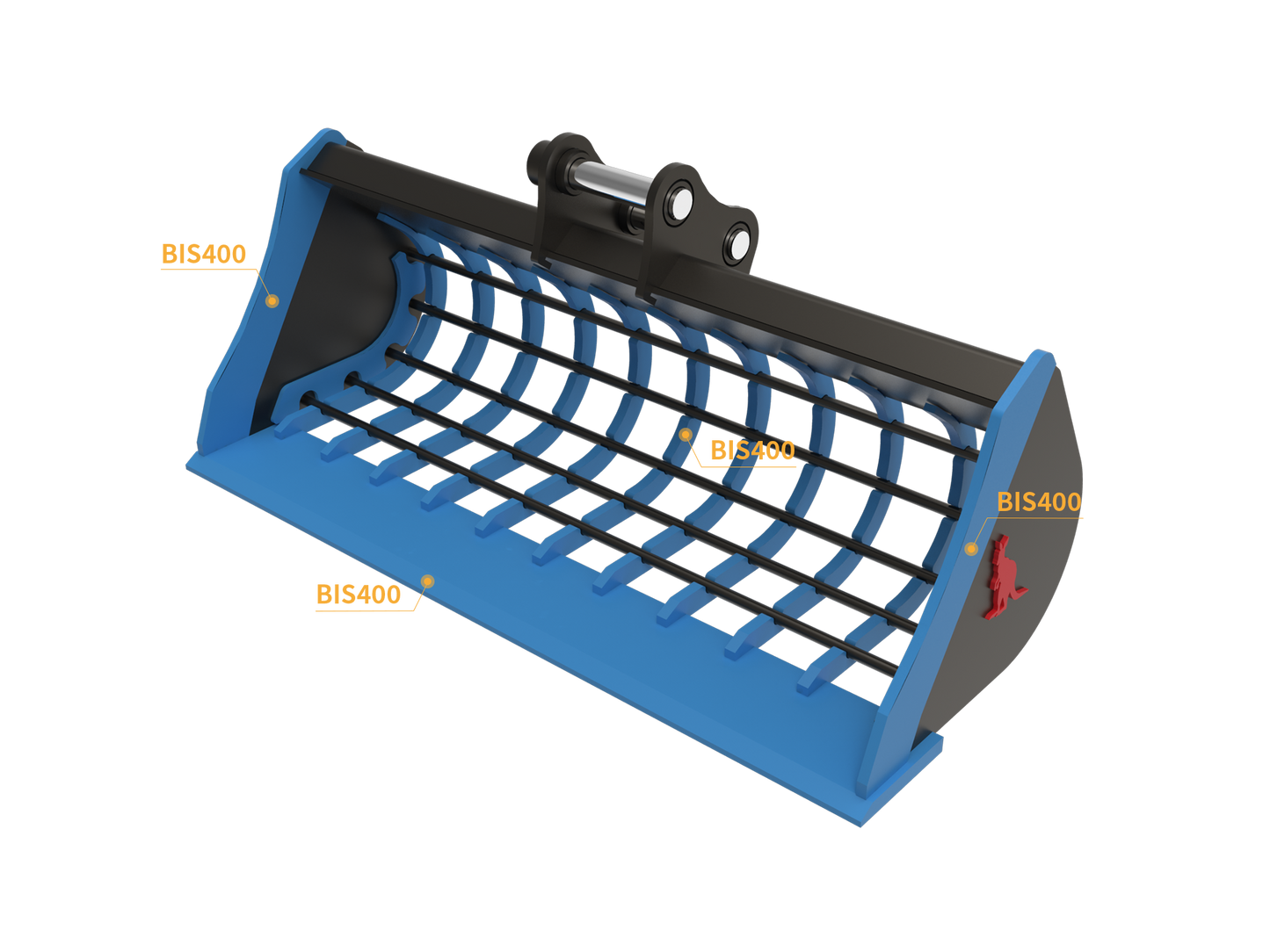 Roo Attachments 1000mm skeleton sieve bucket for 1.5t-1.8t mini excavators, additional view
