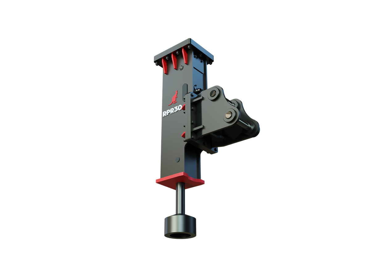 Roo Attachments RPR-30 hydraulic post rammer for 2.5t-4.5t excavators, additional view