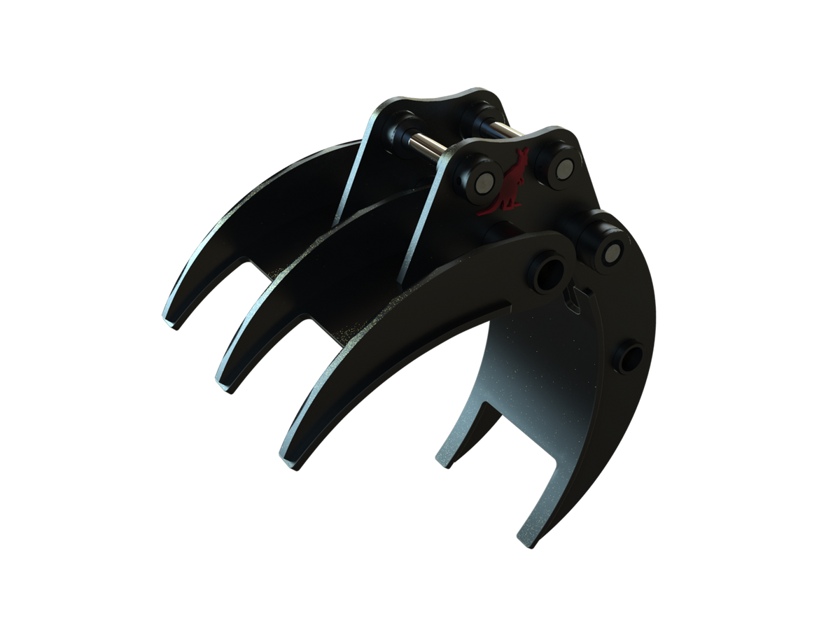Roo Attachments 400mm mechanical grab for 1.5t-1.8t mini excavators, additional view