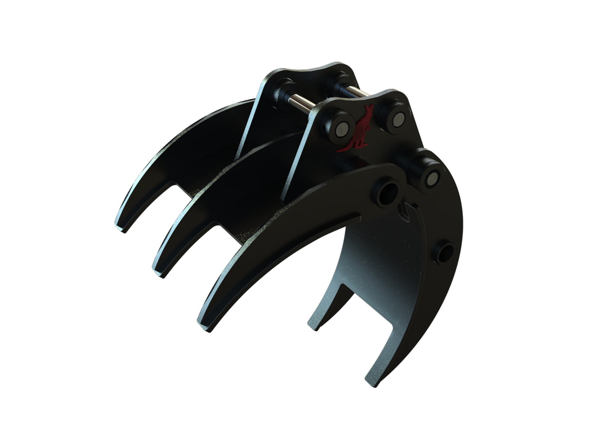 Roo Attachments 400mm mechanical grab for 1.5t-1.8t mini excavators, additional view