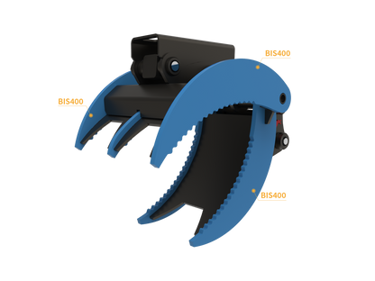 Roo Attachments 400mm hydraulic grab for 2.0t-2.7t mini excavators, additional view