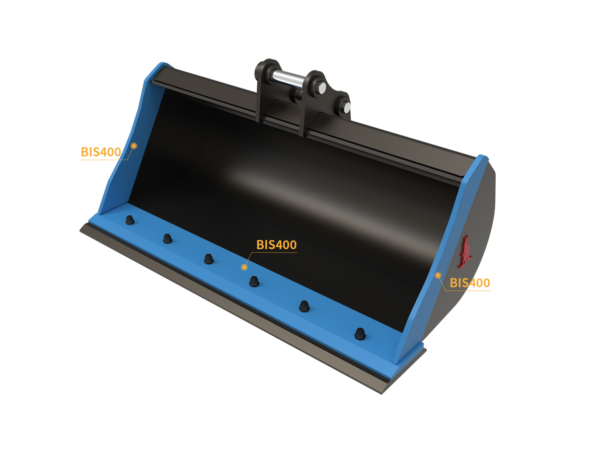 Roo Attachments 1000mm mud and batter bucket for 1.5t-1.8t mini excavators, additional view