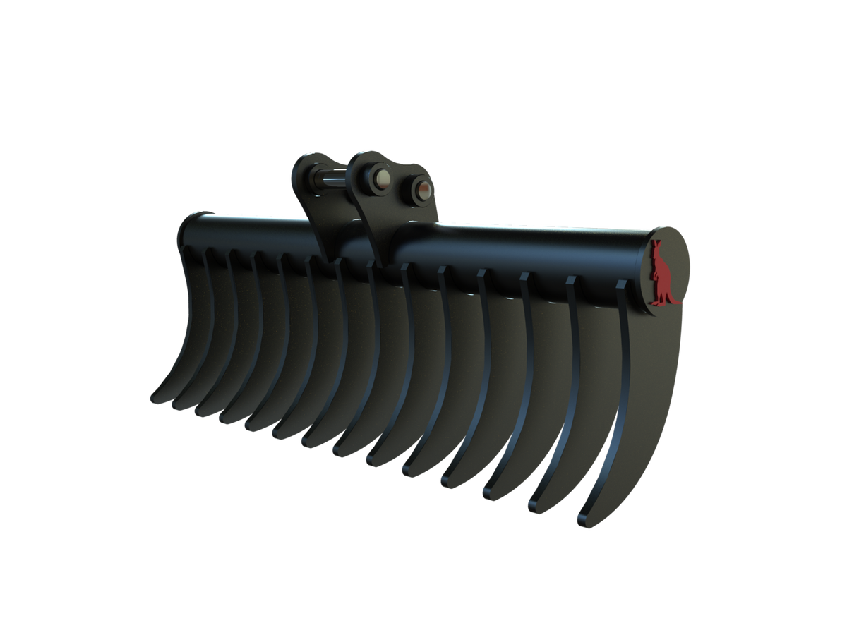 Roo Attachments 1000mm stick rake for 1.5t-1.8t mini excavators