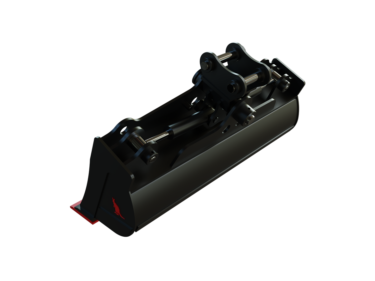 Roo Attachments 1000mm hydraulic tilting mud bucket for 1.5t-1.8t mini excavators, additional view