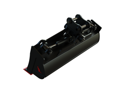 Roo Attachments 1000mm hydraulic tilting mud bucket for 1.5t-1.8t mini excavators, additional view