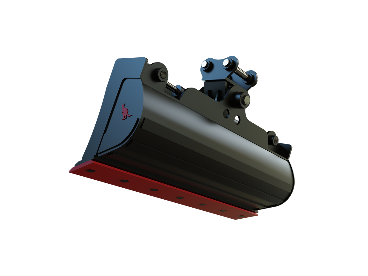Roo Attachments 1000mm hydraulic tilting mud bucket for 1.5t-1.8t mini excavators, additional view