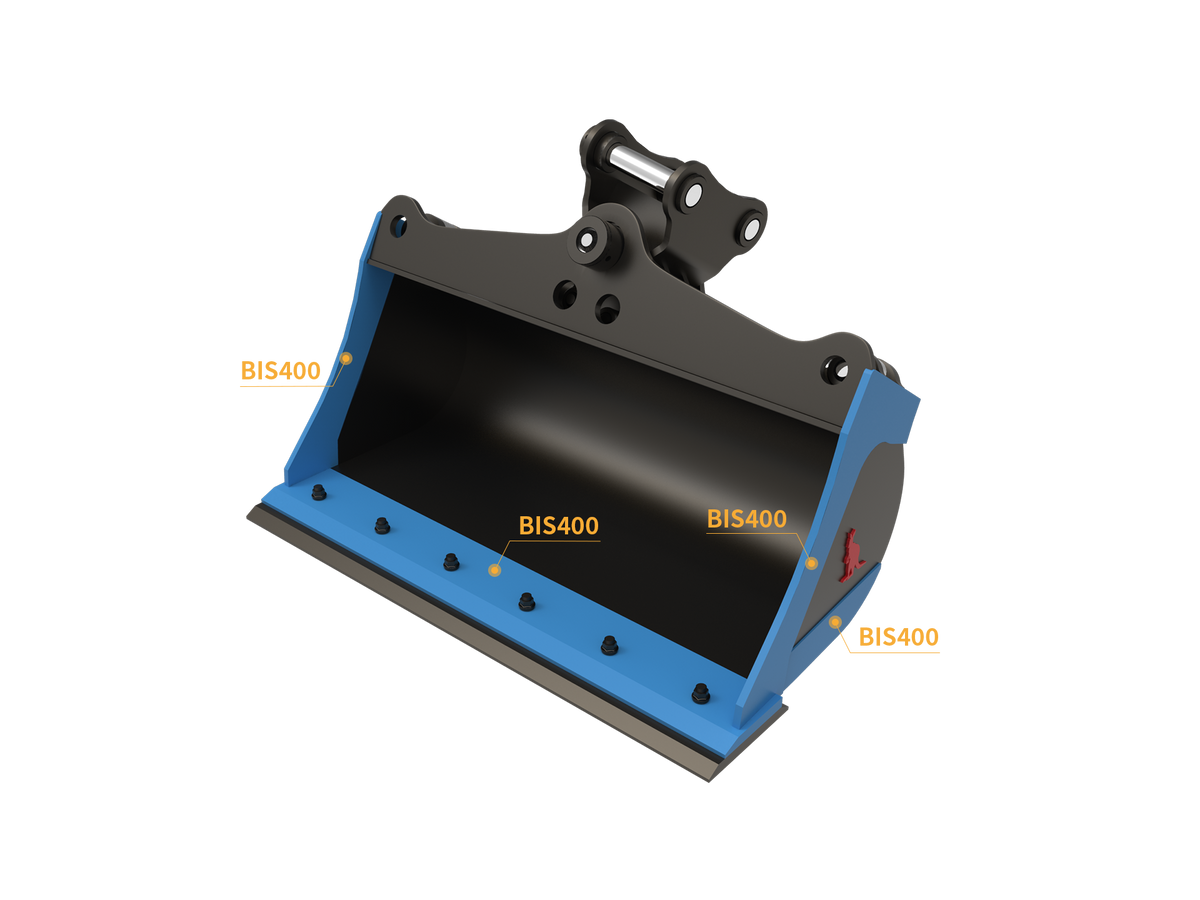 Roo Attachments 1000mm hydraulic tilting mud bucket for 1.5t-1.8t mini excavators, additional view