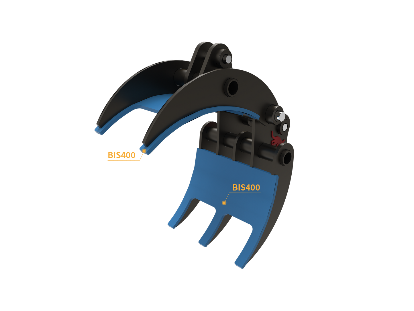 Roo Attachments 400mm mechanical grab for 0.8t-1.0t mini excavators, additional view