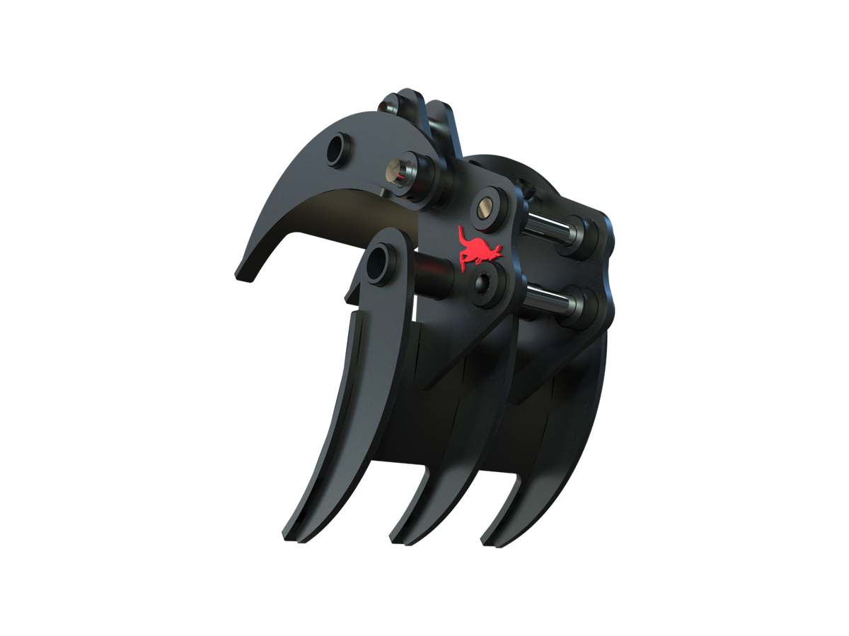 Roo Attachments 400mm mechanical grab for 0.8t-1.0t mini excavators, additional view