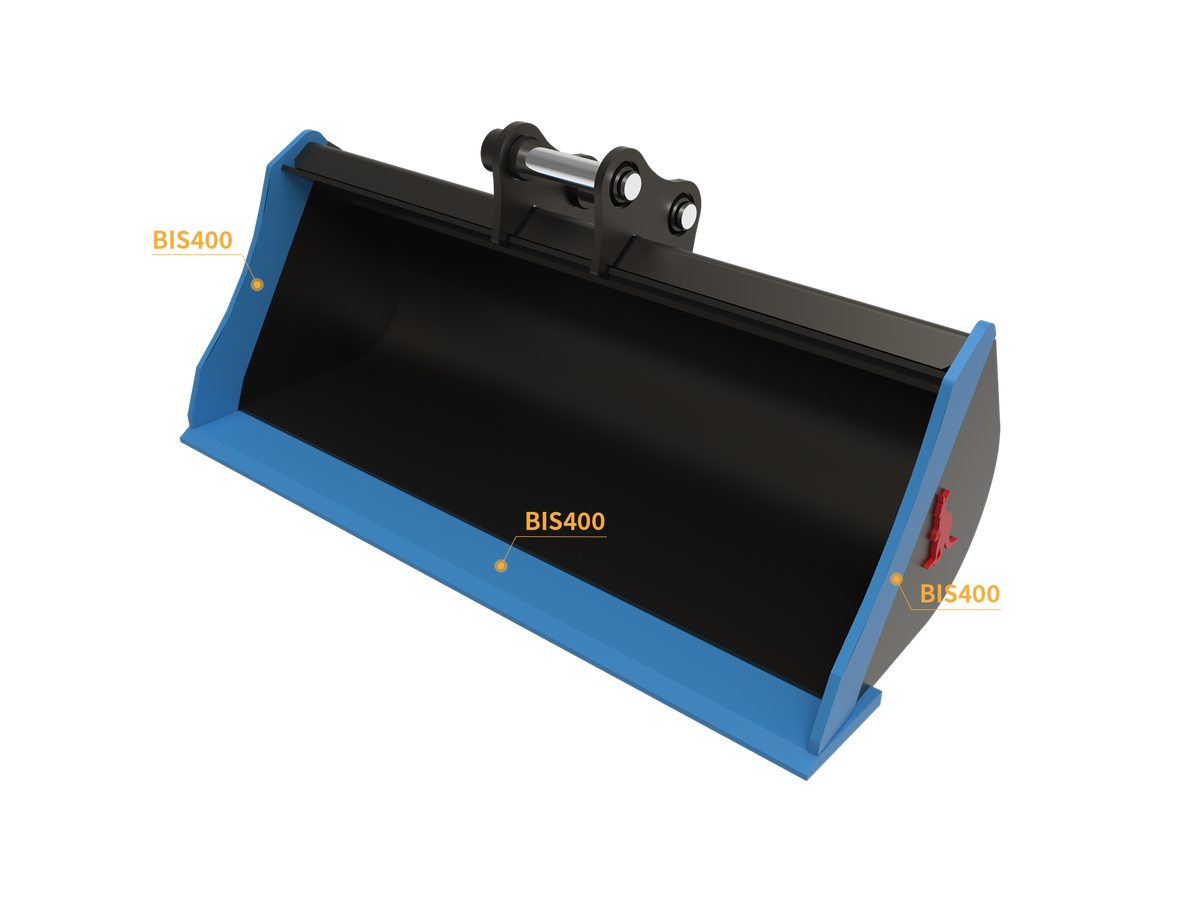 Roo Attachments 800mm mud and batter bucket for 0.8t-1.0t mini excavators, additional view