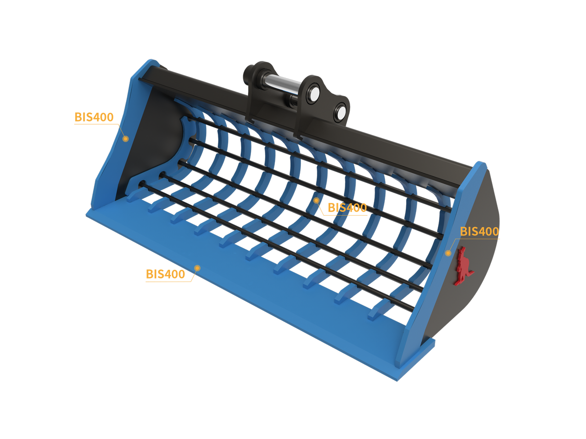 Roo Attachments 800mm skeleton sieve bucket for 0.8t-1.0t mini excavators, additional view