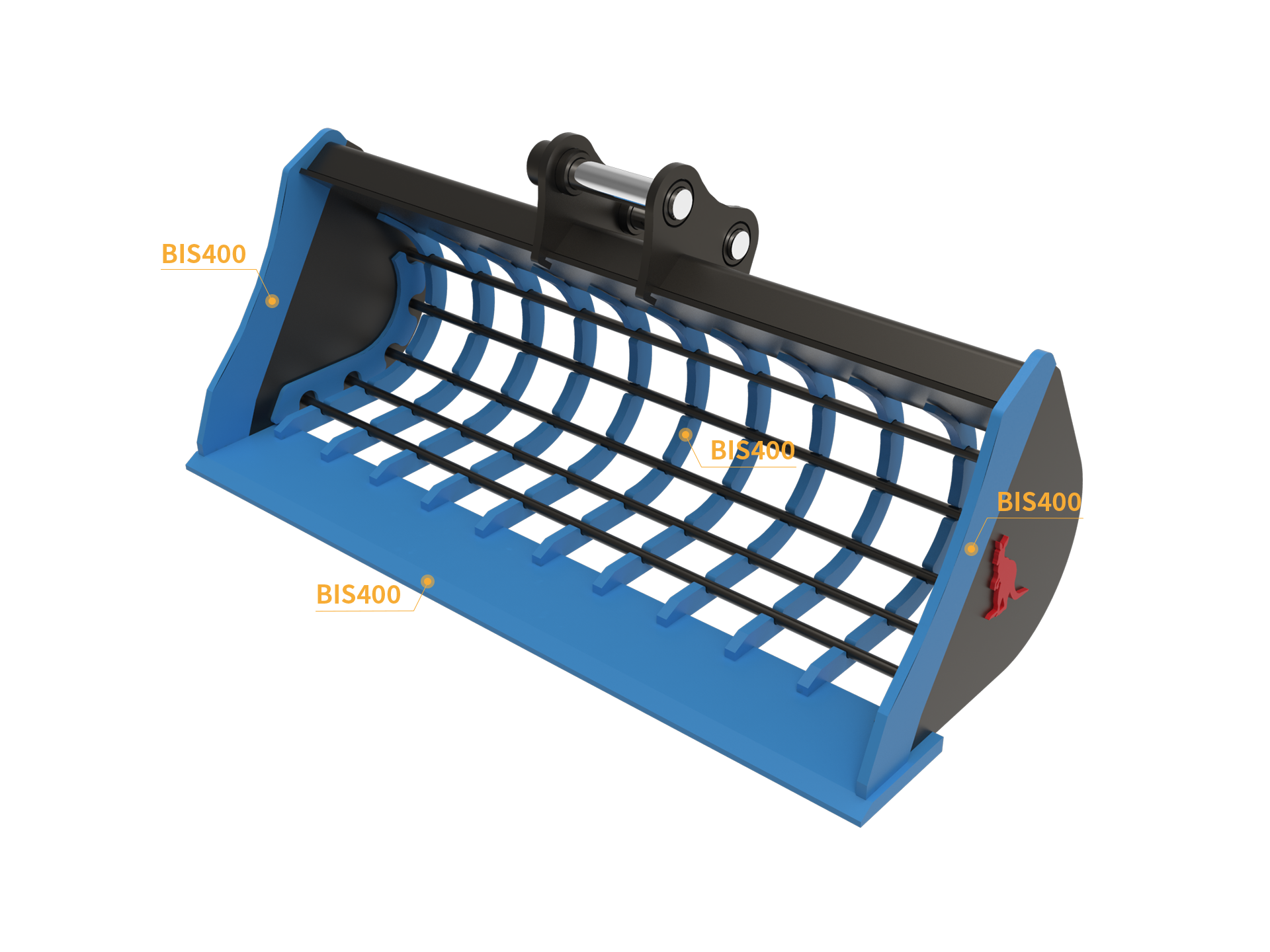 Roo Attachments 1000mm skeleton sieve bucket for 1.5t-1.8t mini excavators, additional view