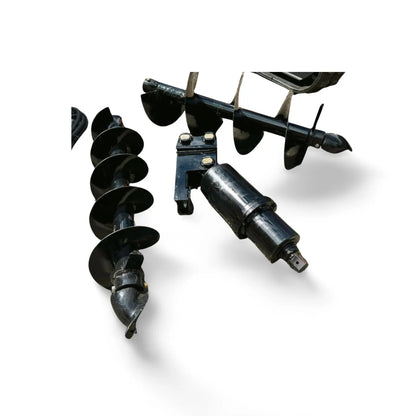 Mini Excavator Auger Set - Drive + 200mm & 300mm Drills + Cradle Hitch