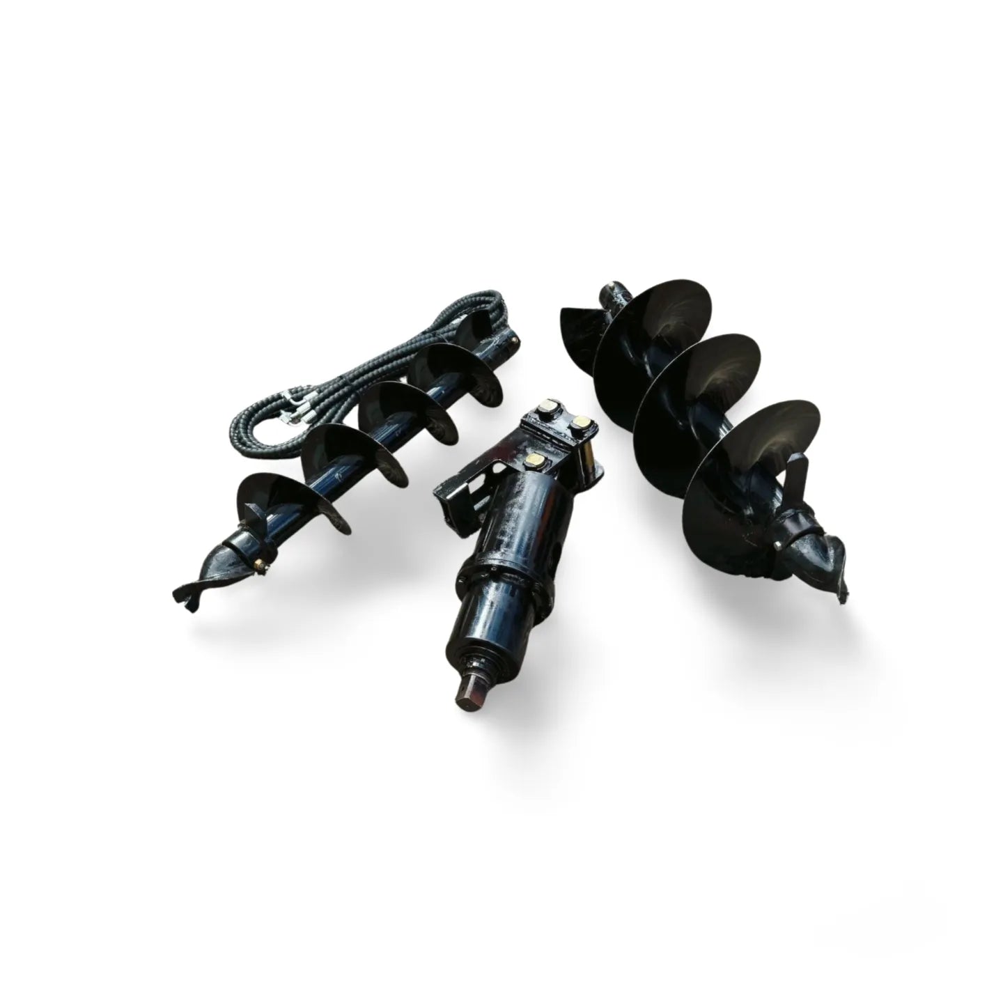 Mini Excavator Auger Set - Drive + 200mm & 300mm Drills + Cradle Hitch