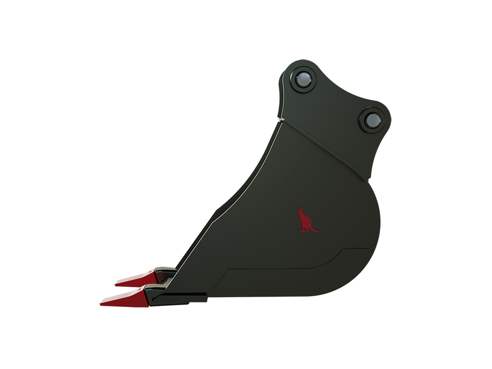 Roo Attachments 200mm trenching bucket for 2.0t-2.7t mini excavators, additional view
