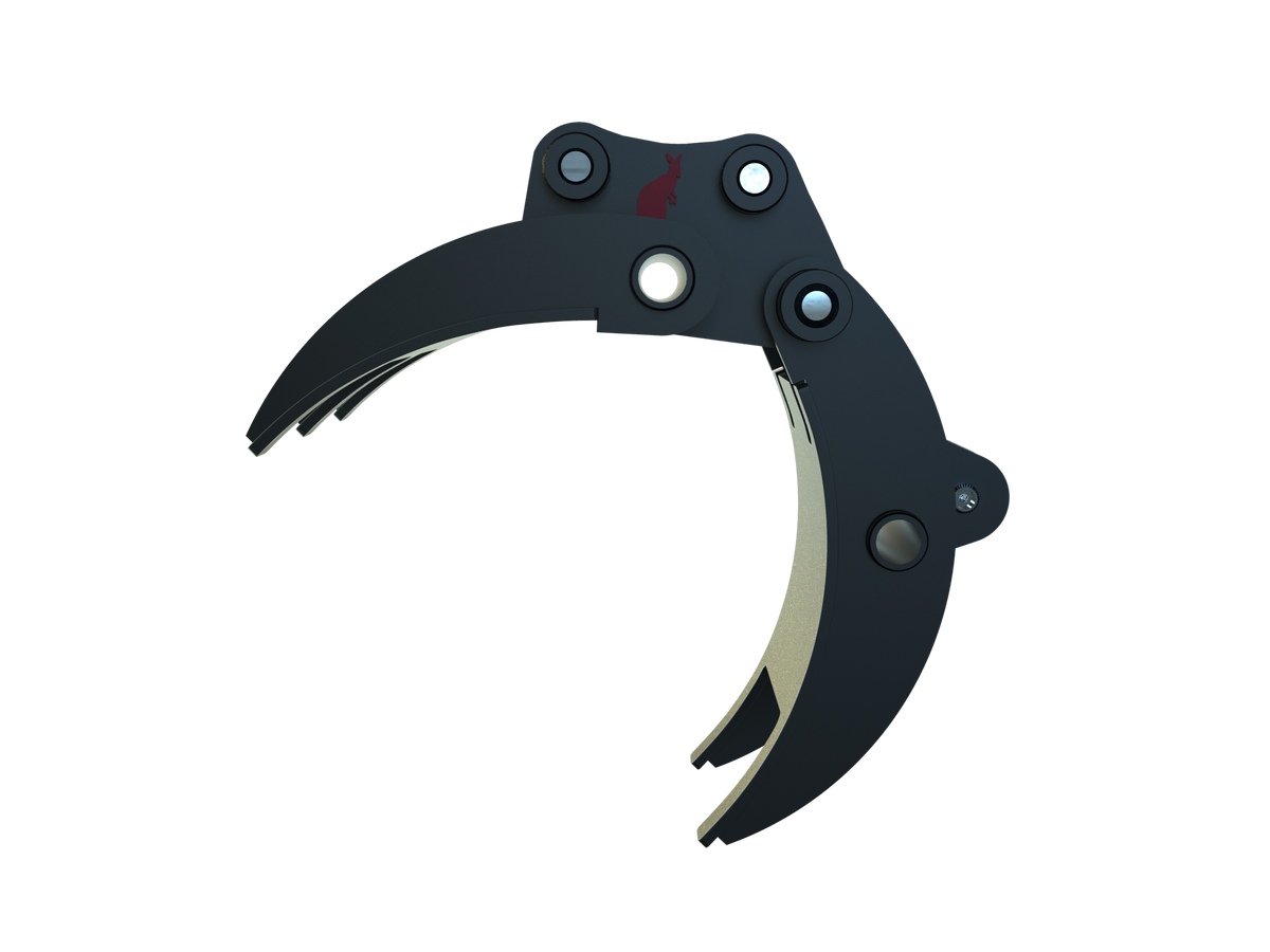 Roo Attachments 400mm solid finger grab for 2.0t-2.7t mini excavators, additional view