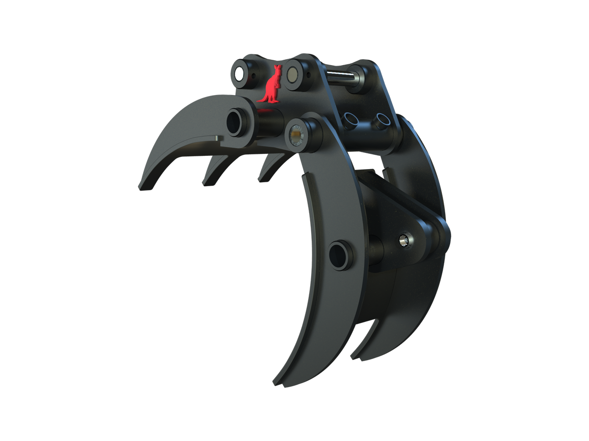 Roo Attachments 400mm solid finger grab for 2.0t-2.7t mini excavators, additional view