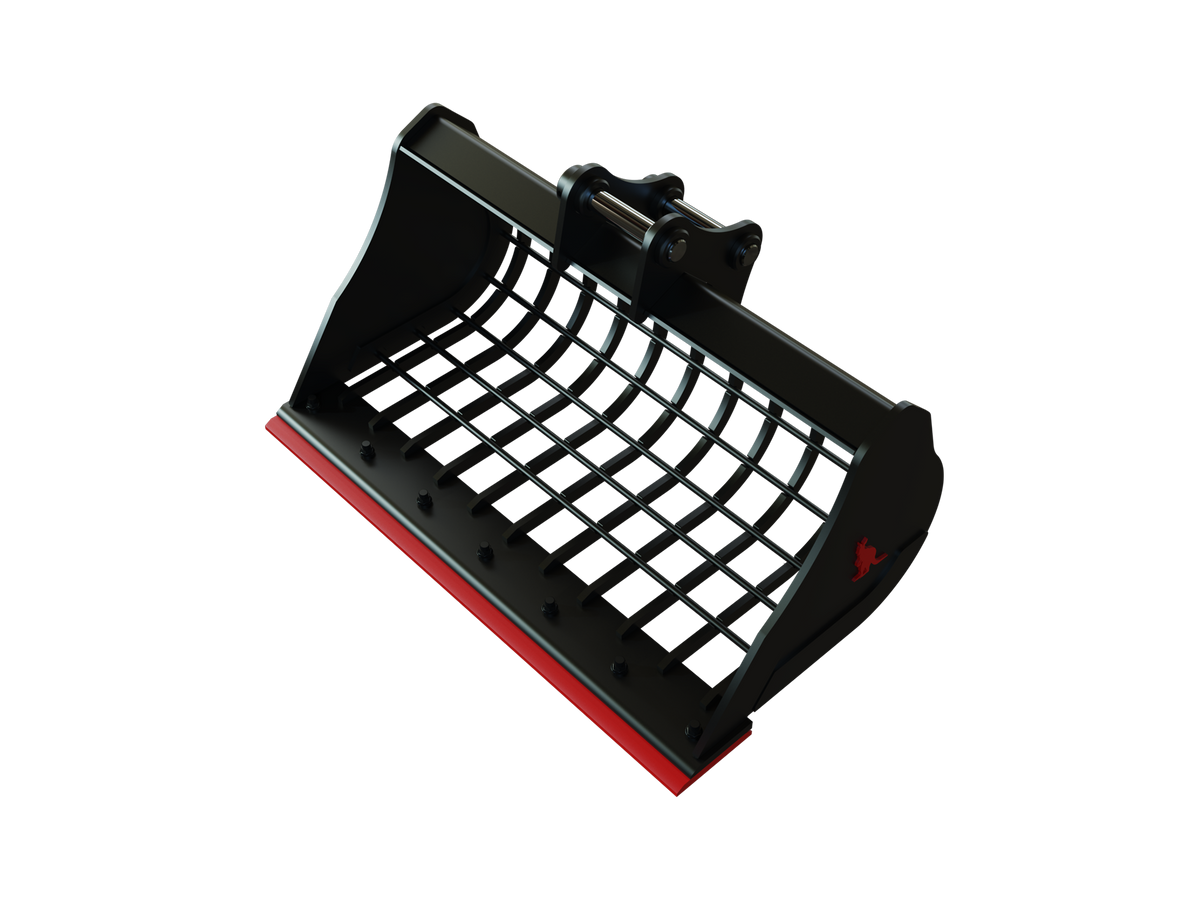 Roo Attachments 1000mm skeleton sieve bucket for 2.0t-2.7t mini excavators, additional view