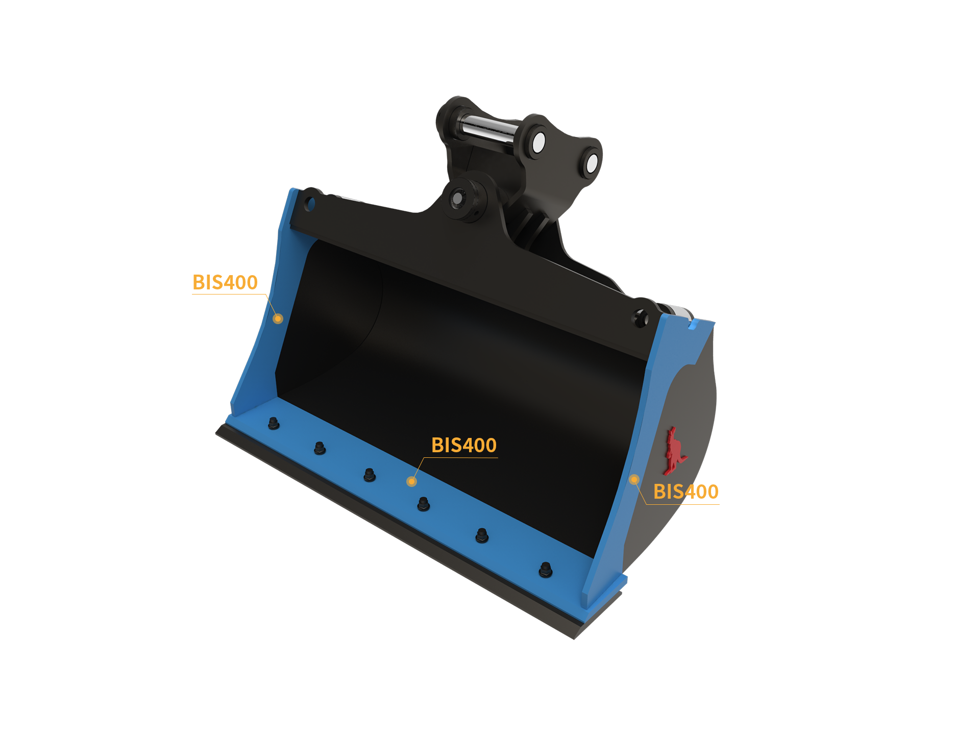 Roo Attachments 1000mm hydraulic tilting mud bucket for 2.0t-2.7t mini excavators, additional view
