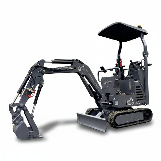 AM10 Grey 1.0T Mini Excavator Front Right