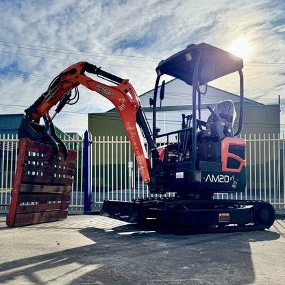 AM20 2.0T Mini Excavator - side angle