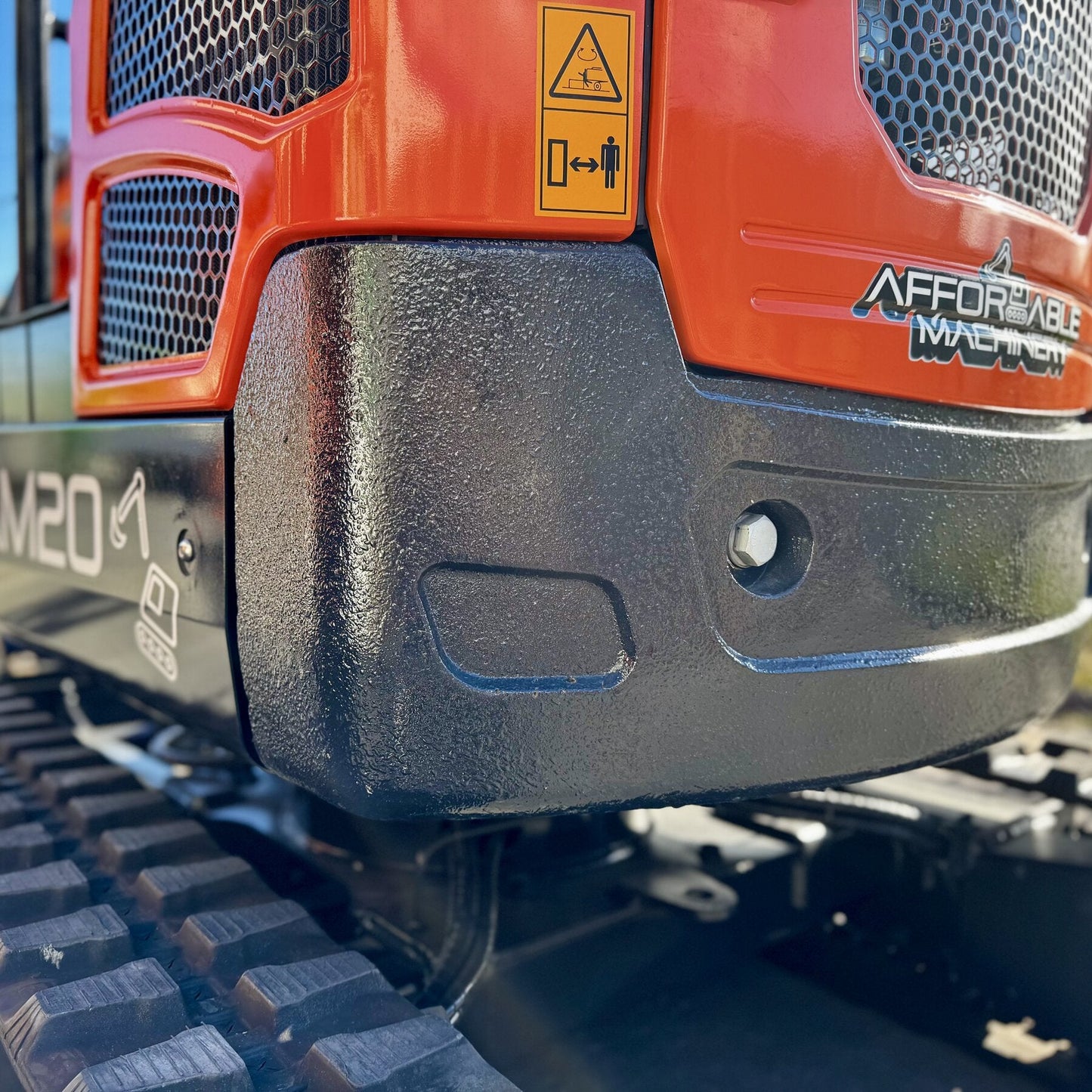 AM20 2.0T Mini Excavator - rear left close-up