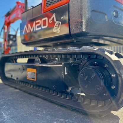 AM20 2.0T Mini Excavator - rear left track close-up