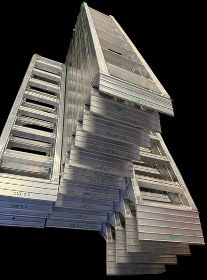 Stack of alloy loading ramps