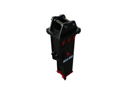 Roo Attachments RH-20 hydraulic rock breaker for 1.2t-2.7t mini excavators, additional view