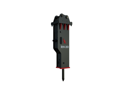 Roo Attachments RH-20 hydraulic rock breaker for 1.2t-2.7t mini excavators, additional view