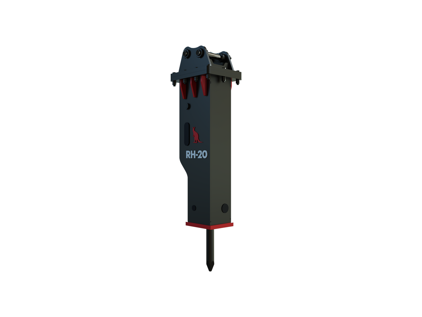 Roo Attachments RH-20 hydraulic rock breaker for 1.2t-2.7t mini excavators, additional view