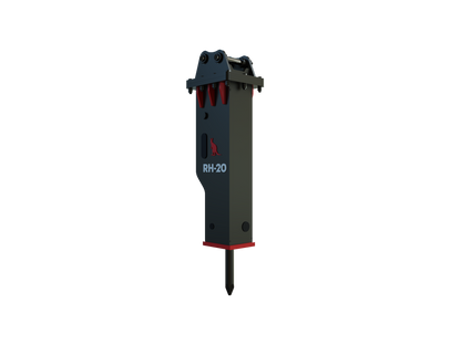 Roo Attachments RH-20 hydraulic rock breaker for 1.2t-2.7t mini excavators, additional view
