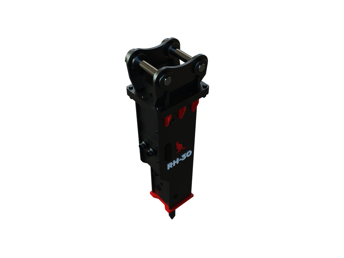 Roo Attachments RH-30 hydraulic rock breaker for 2.5t-4.0t excavators, additional view