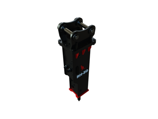Roo Attachments RH-30 hydraulic rock breaker for 2.5t-4.0t excavators, additional view