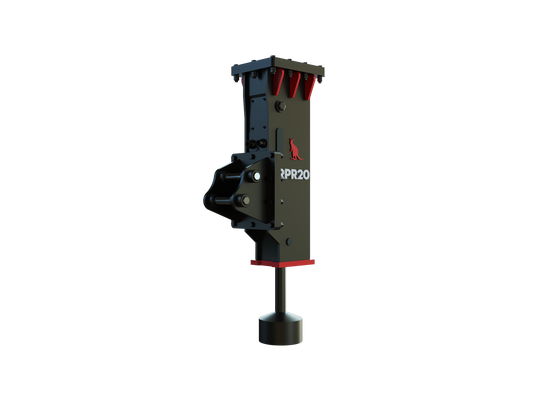 Roo Attachments RPR-20 hydraulic post rammer for 1.5t-2.5t mini excavators, additional view