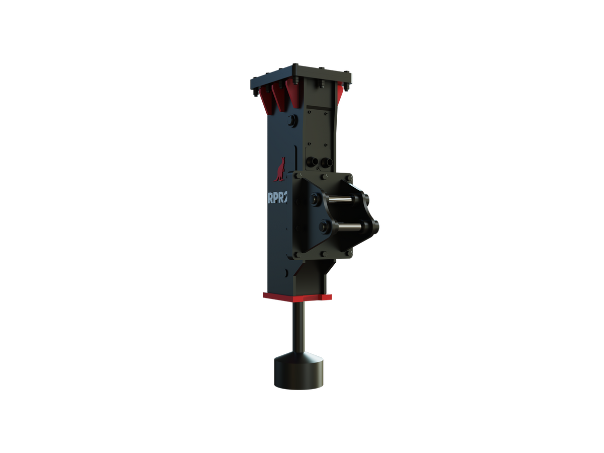 Roo Attachments RPR-20 hydraulic post rammer for 1.5t-2.5t mini excavators, additional view