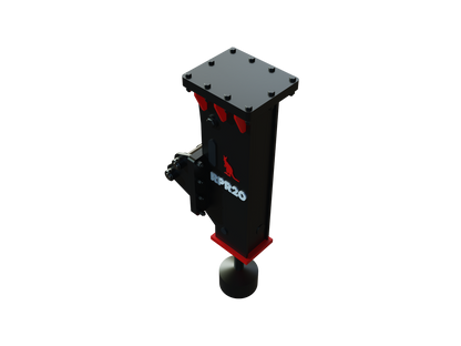 Roo Attachments RPR-20 hydraulic post rammer for 1.5t-2.5t mini excavators, additional view