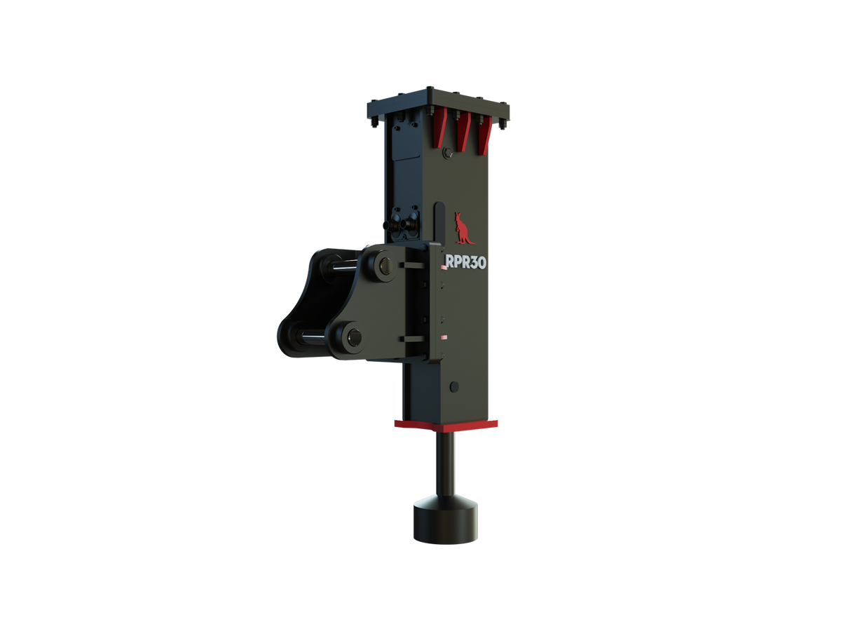 Roo Attachments RPR-30 hydraulic post rammer for 2.5t-4.5t excavators, additional view