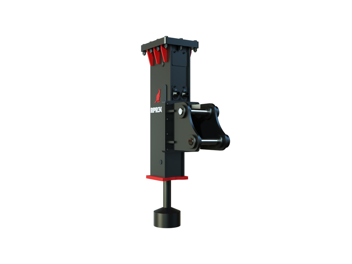 Roo Attachments RPR-30 hydraulic post rammer for 2.5t-4.5t excavators, additional view